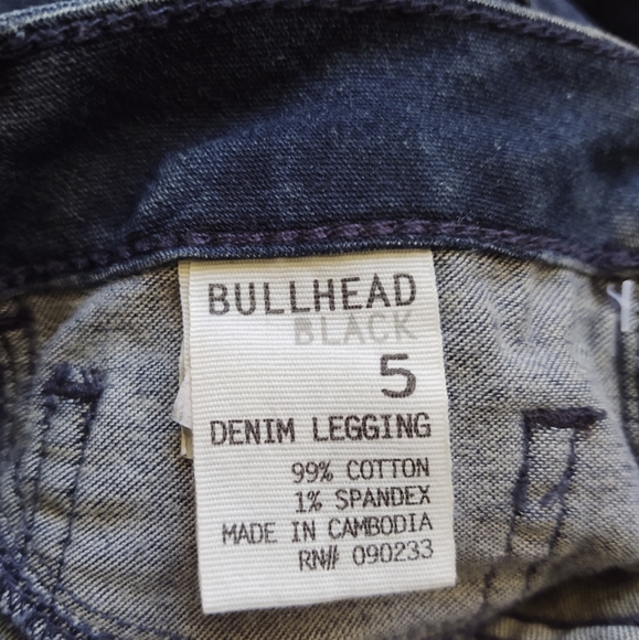 NWT Pacsun Bullhead Black Denim Legging Jeans Sz 5 - Picture 5 of 7